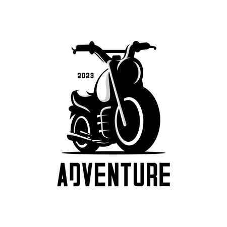 motorcycle vector design, biker logo vectorのイラスト素材