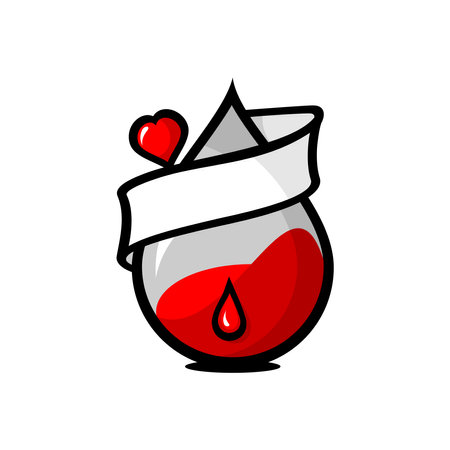 vector design of container, blood bag, droplet, blood donation vectorのイラスト素材