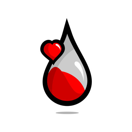 vector design of container, blood bag, droplet, blood donation vectorのイラスト素材