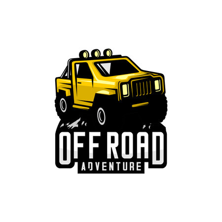 offroad car design vector, extreme sports car with white backgroundのイラスト素材
