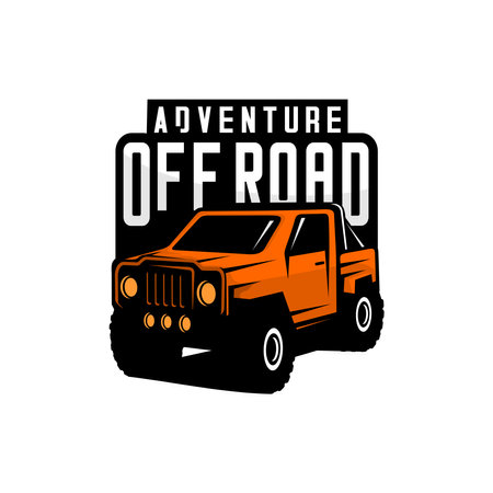 offroad car design vector, extreme sports car with white backgroundのイラスト素材