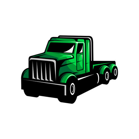 truck transportation vector design on white backgroundのイラスト素材