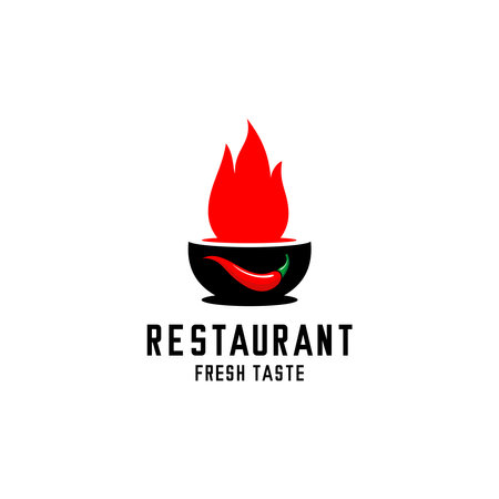 vector design of a restaurant bowl with a white backgroundのイラスト素材