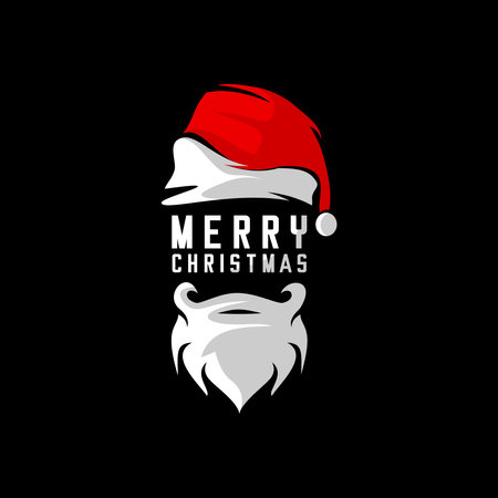 santa hat vector design, merry christmas vectorのイラスト素材