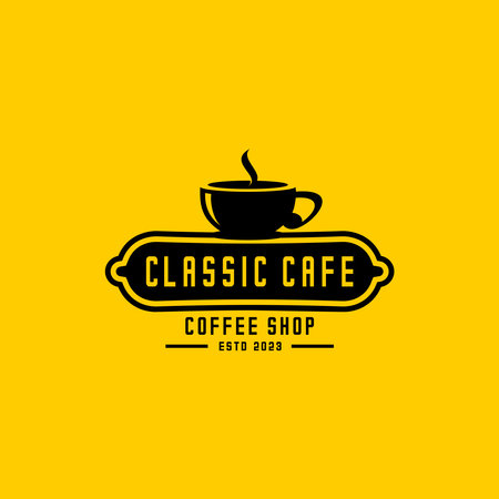 a cup of coffee logoのイラスト素材