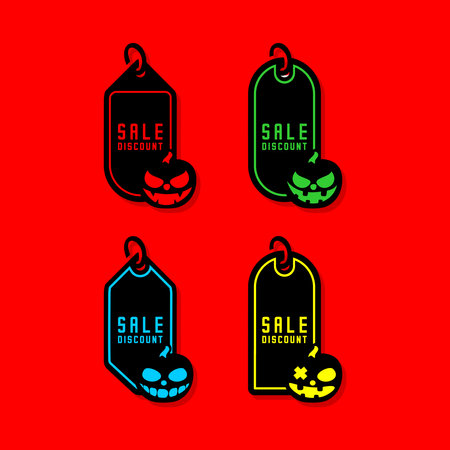 vector pumpkin monster halloween, happy halloween vectorのイラスト素材