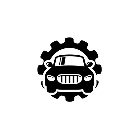 Car repair logo vector on white backgroundのイラスト素材