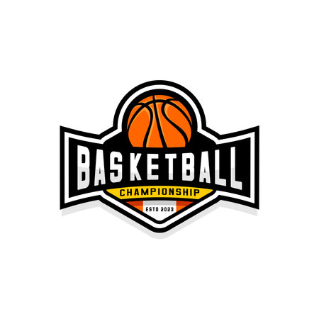 basketball club logo vector on white backgroundのイラスト素材