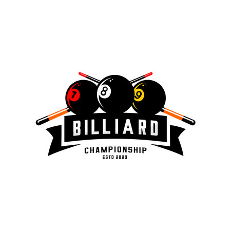 billiard ball and stick logoのイラスト素材