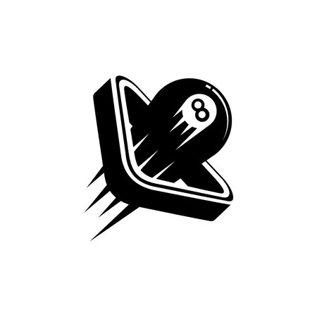 billiard ball sports logo vectorのイラスト素材