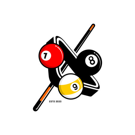 billiard ball sports logo vector
