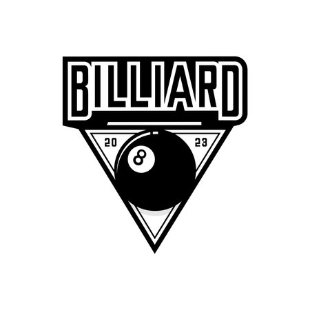 vector illustration of billiard ball on white backgroundのイラスト素材