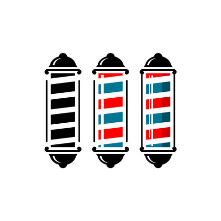 Barbershop pole vectorのイラスト素材