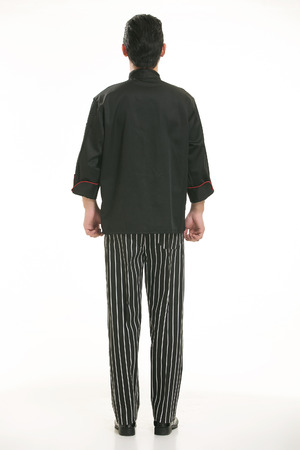 Wearing all kinds of clothing chef dietitian in front of white backgroundの写真素材