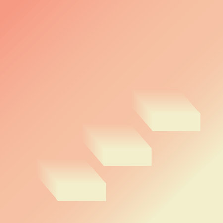 Abstract artistic pink background with disappearing steps going up. Vector layout.のイラスト素材