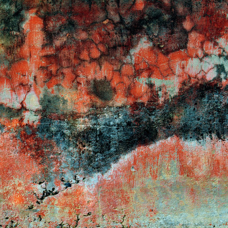 Detail of a multicolored weathered wall 