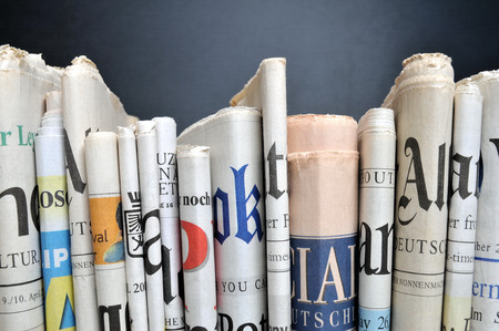 Row of newspapersのeditorial素材