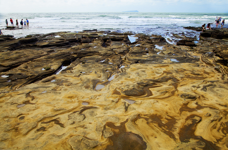 The volcanic lava solidified in Weizhou Islandの写真素材