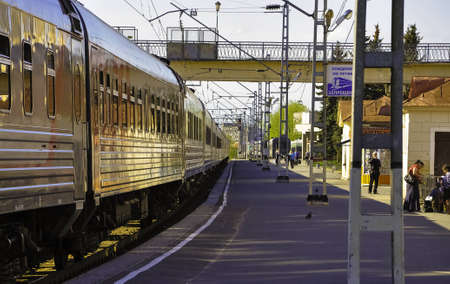 Waiting at the stationのeditorial素材