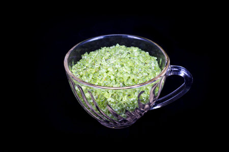 Peridot in cupの写真素材