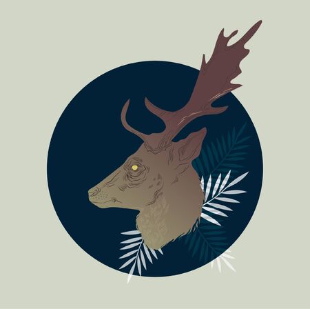 Illustration of a deerのイラスト素材