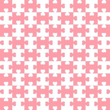 Heart pattern valentine background holiday pink whiteのイラスト素材