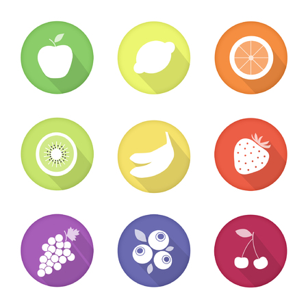 fruit web food taste iconsのイラスト素材