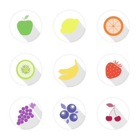 fruit web food taste iconsのイラスト素材