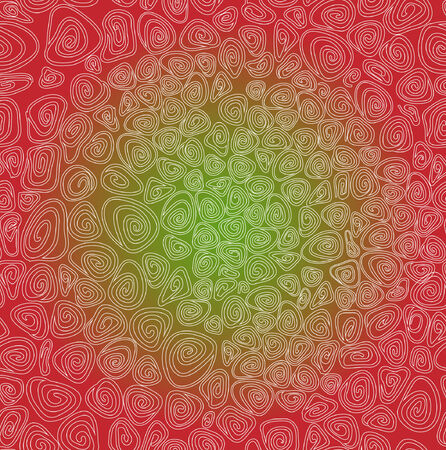 abstract curly  tendril colorful red patternのイラスト素材