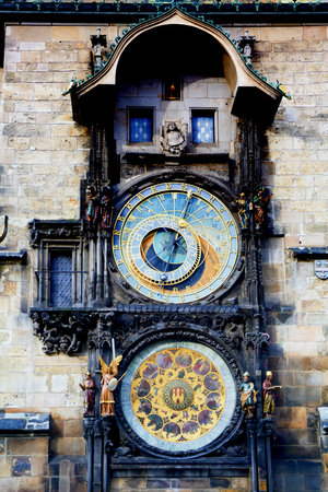 Prague astronomical clockの写真素材