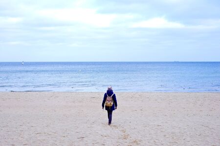 Girl at the seaの写真素材