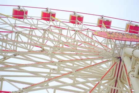 Ferris wheel in winterの写真素材