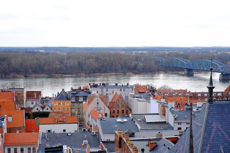 Panorama of Torun townの写真素材