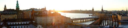 Panorama of Stockholm sweden, skyline water europe,の写真素材