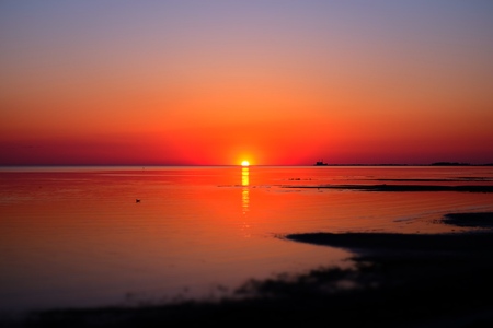 Sea view and sunset Beach sea, beautiful sunrise panoramicの写真素材