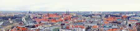 Panorama Wroclaw architecture, medieval, old travel viewの写真素材