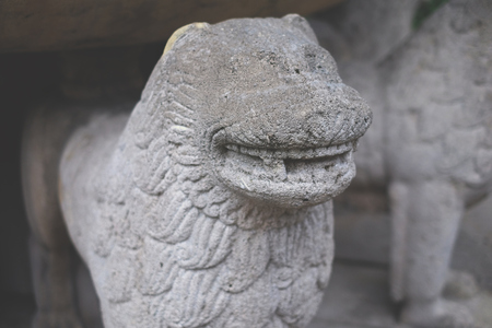 Stone lion old, travel, fountain architecture artの写真素材