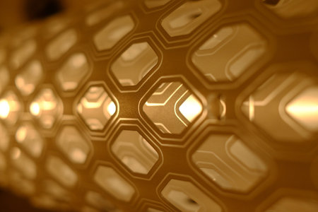 Glowing tunnel background abstract, bright, discoball blur