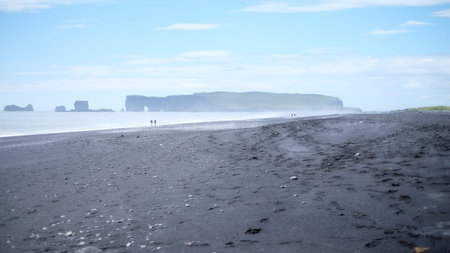 Icelands black beach