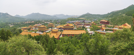 Longxing Temple Complex at Shandong, China.のeditorial素材