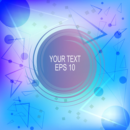 Abstract Geometric Background with Minimal Round Text Box Design - Eps 10 Vector Illustration.のイラスト素材