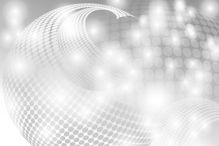 abstract background with sparkles and spheresのイラスト素材