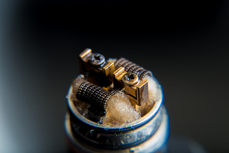 Close up on e-cigarette coilsの写真素材