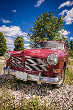 Old Volo 112 in summerの写真素材