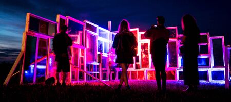 Window glass wallの写真素材