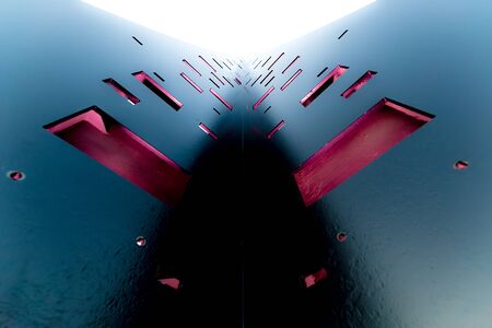 Abstract metallic way to heavensの写真素材