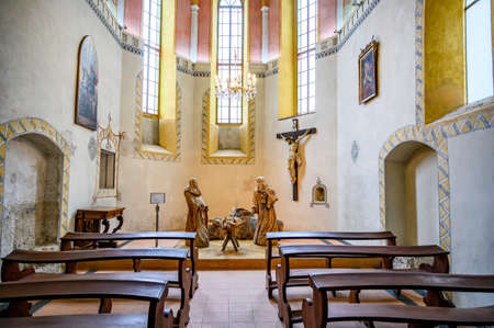 LJUBLJANA, SLOVENIA - FEBRUARY 15, 2022: Bethlehem scene in the church of Ljubljana castleのeditorial素材