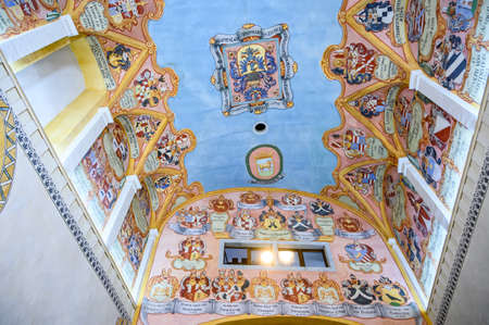 LJUBLJANA, SLOVENIA - FEBRUARY 15, 2022: Interior of the church of Ljubljana Castleのeditorial素材