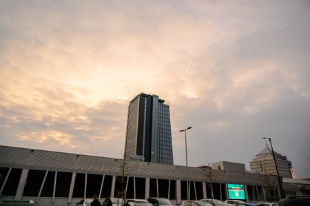 LJUBLJANA, SLOVENIA - FEBRUARY 15, 2022: Modern architecture in Ljubljanaのeditorial素材