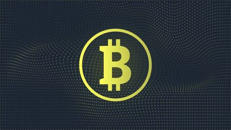 Cryptocurrency background template.のイラスト素材
